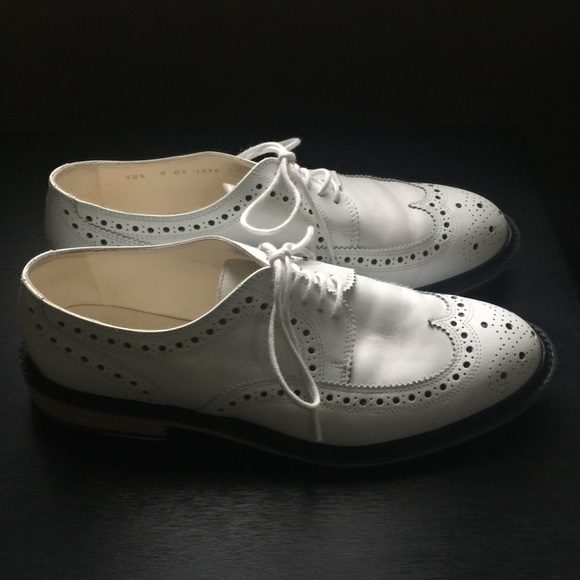 Robert Clergerie White Calf Oxfords - Picture 2 of 5